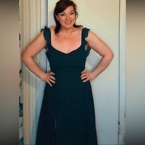 Lulus bridesmaid Elegant Teal Sleeveless Dress NWOT